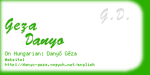 geza danyo business card