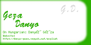 geza danyo business card